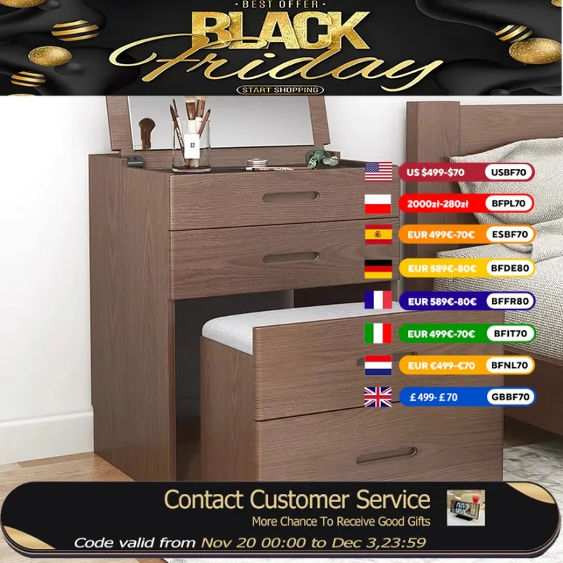 

Туалетный столик из цельного дерева, скандинавская квартира, минималистичный современный туалетный столик для хранения макияжа Tocador Mueble Maquillaje, домашний декор