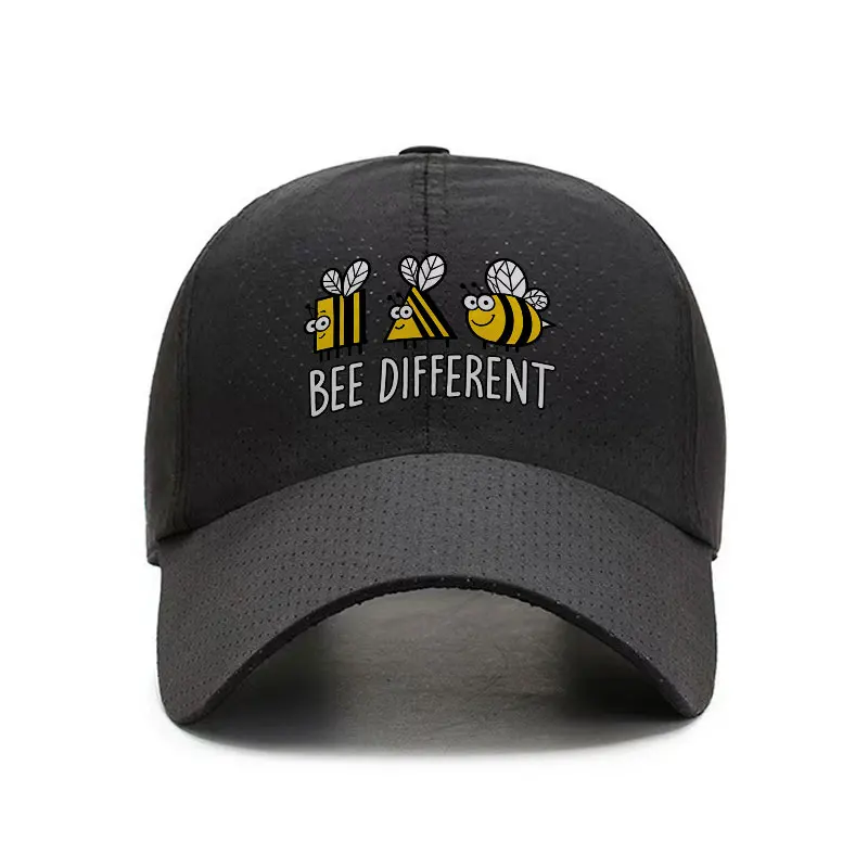 Bee Different Quick Dry Baseball Cap Adjustable Lightweight Outdoor Sports Hat for Men and Women