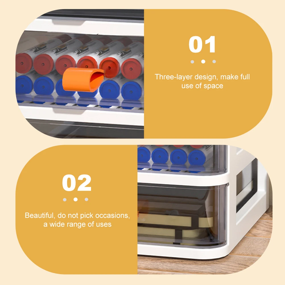 

Drawer Style Storage Box Desktop Organizer Transparent Container For Cosmetics Office Accessories Kitchen Seasoning