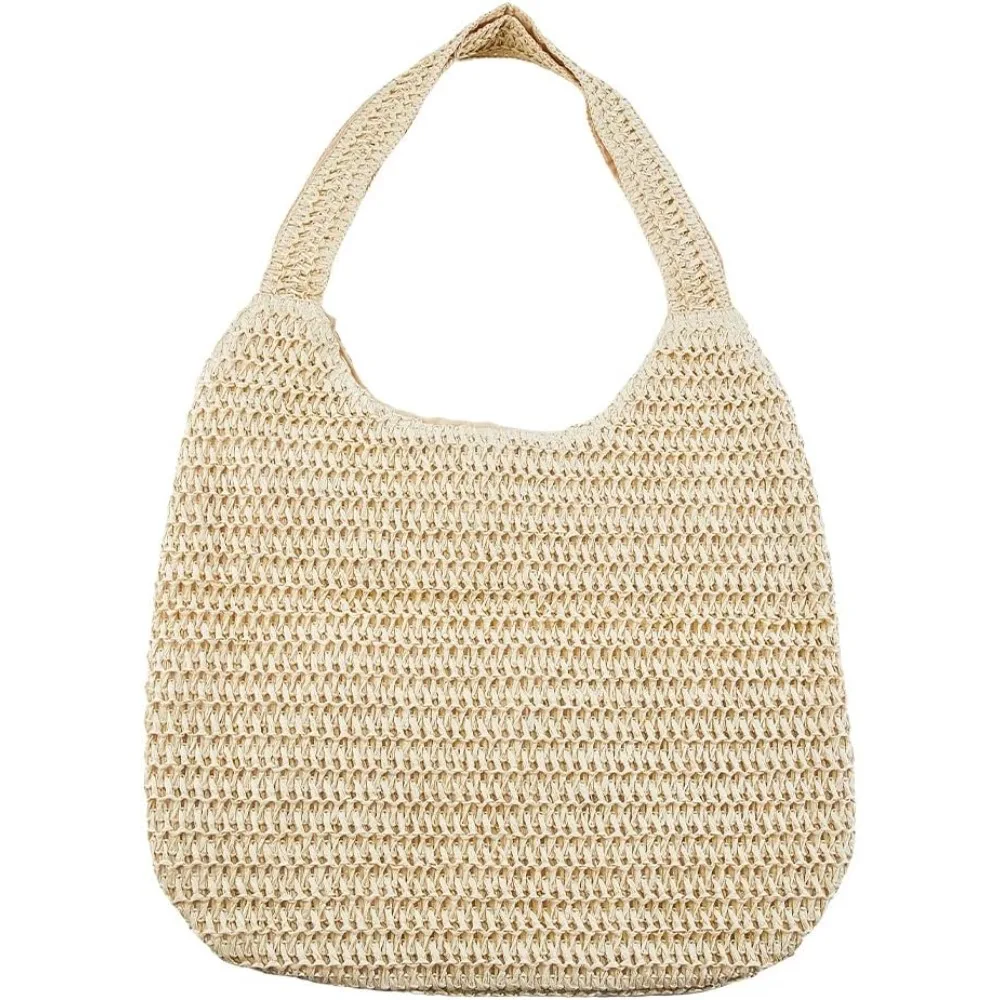 

Женская соломенная вязаная сумка в стиле бохо, сумки-тоут с ремешком через плечо, прямоугольная вязаная сумка из Перу с полиэстером внутри на лето