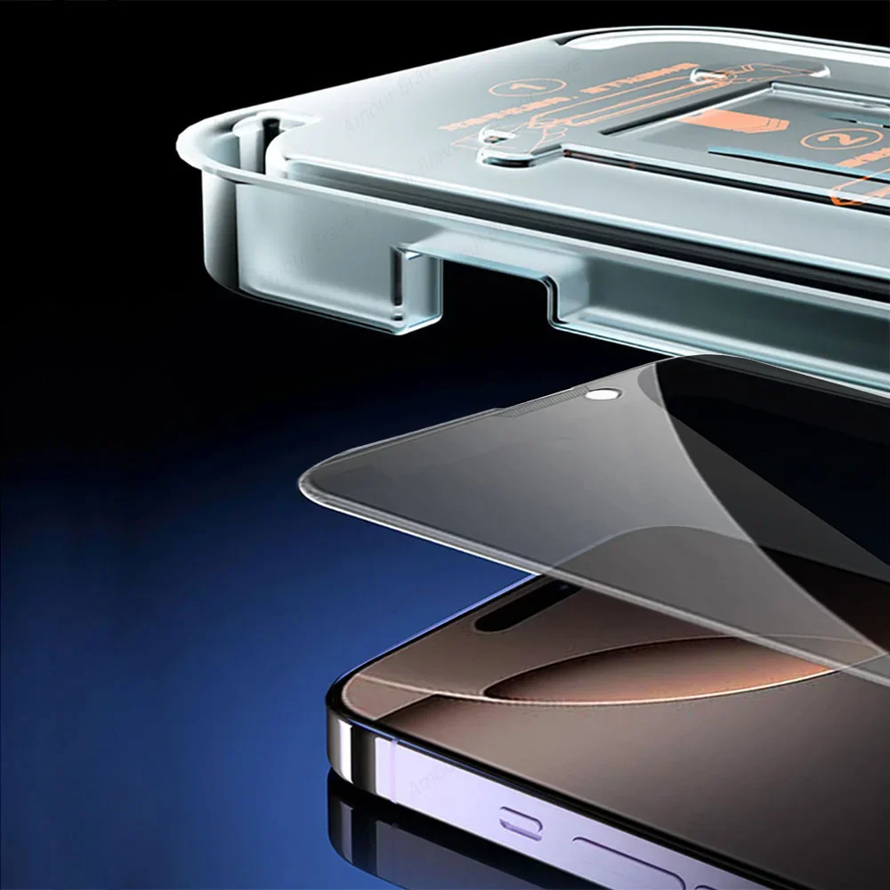 5 قطعة تركيب مجاني من الغبار واقي شاشة الخصوصية آيفون 17 16 15 14 11 12 13 Pro Max 16e Plus X XR XS صندوق زجاجي مضاد للتجسس #3