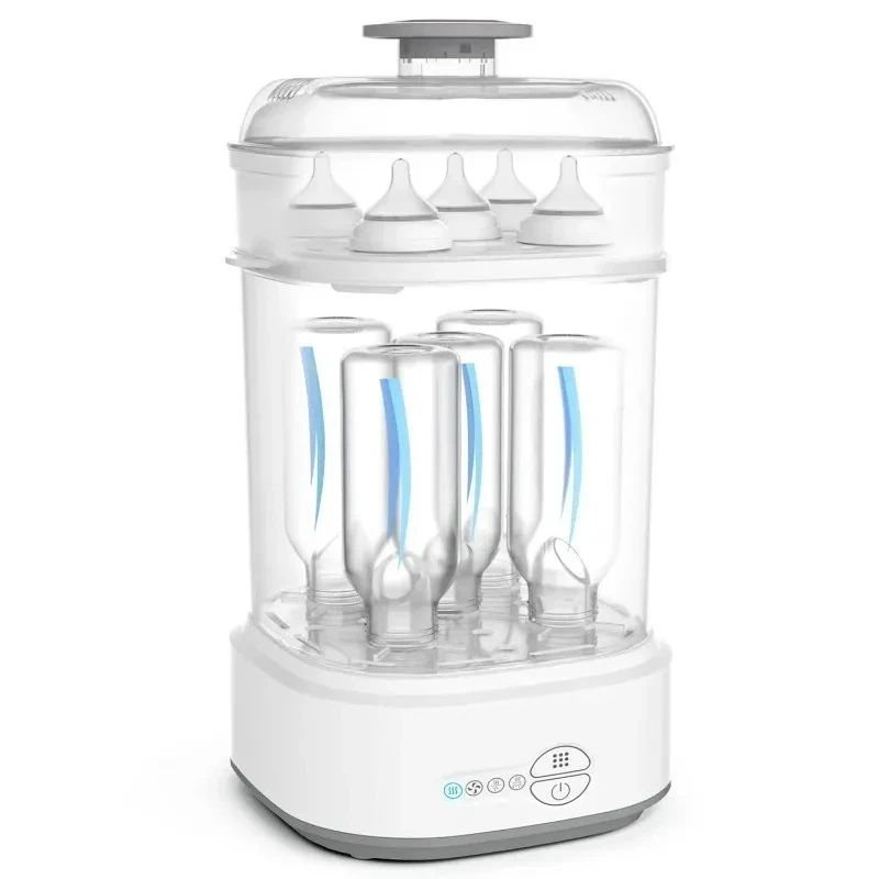Compact Baby Bottle Sterilizer & Dryer, Electric Steam Disinfection Machine for Milk Bottles Fast Heating