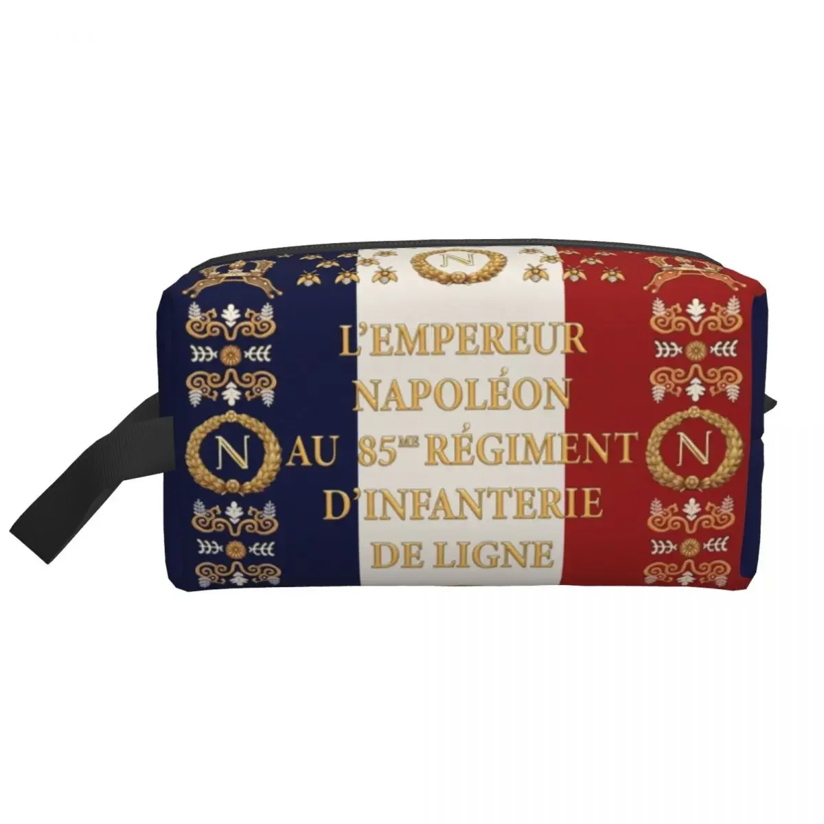 Fashion Napoleonic French 85th Regimental Flag REMASTERED Travel Toiletry Bag Cosmetic Makeup Organizer Beauty Storage Dopp Kit