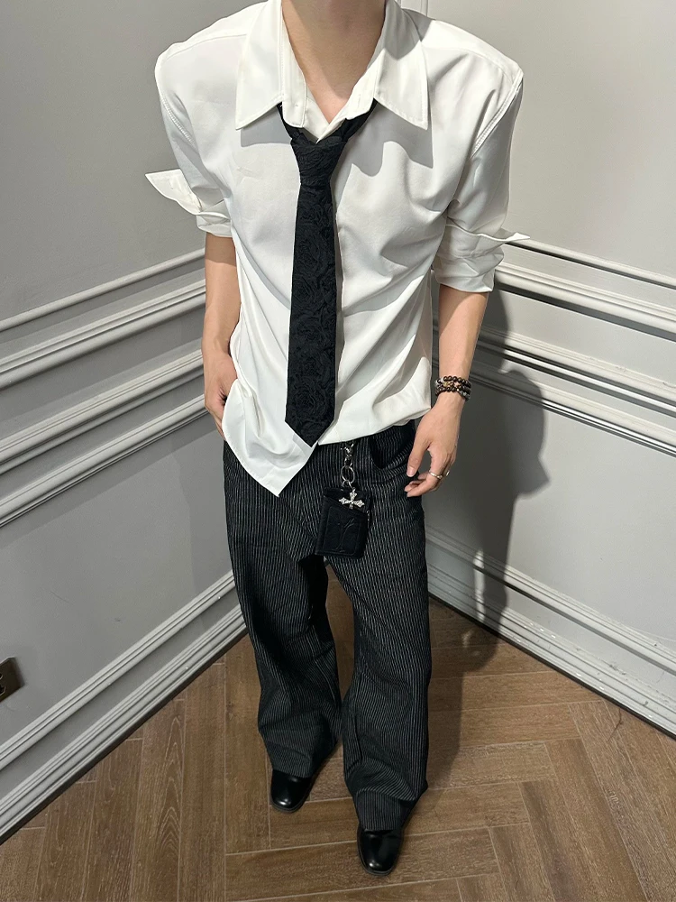 

Белая мужская рубашка с длинным рукавом, модная и стильная, для осени и зимы, базовый слой для ношения под одеждой.