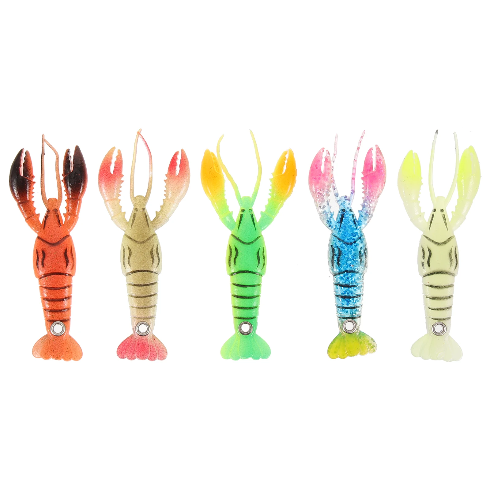 

5pcs Artificial Fishing Baits PVC Portable Reusable Soft Swim Bait Tools Outdoor portable fishing baits fishing