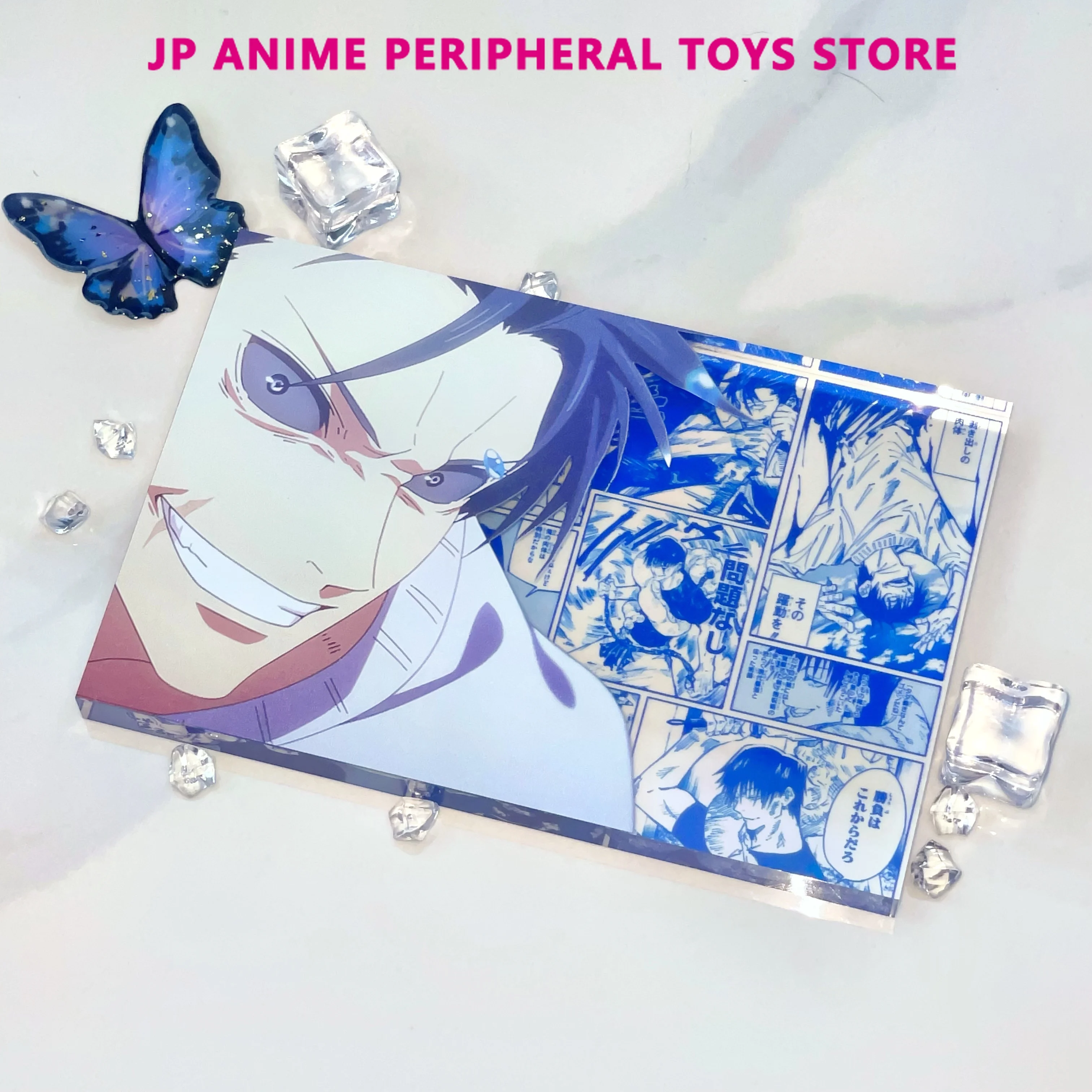 Anime Jujutsu Kaisen Figure Gojo Satoru Itadori Yuji Geto Suguru Comic Acrylic Brick Stand Ornament Model Toys Artistic Painting