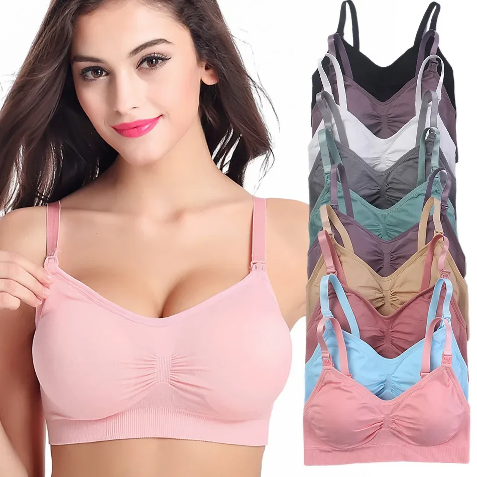 

Breathable Maternity Pregnant Bras Comfort Breastfeeding Sleep Bralette Women Wireless Seamless Nursing Underwear