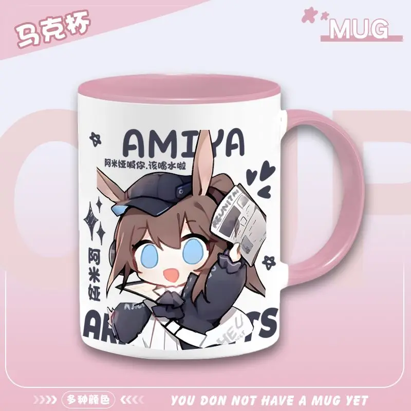 

2025 Arknights Anime Game Cos Chen Ptilopsis Amiya Eyjafjalla Unisex 350ml Cartoon-printed Cute Coffee Cup Mug Birthday Present
