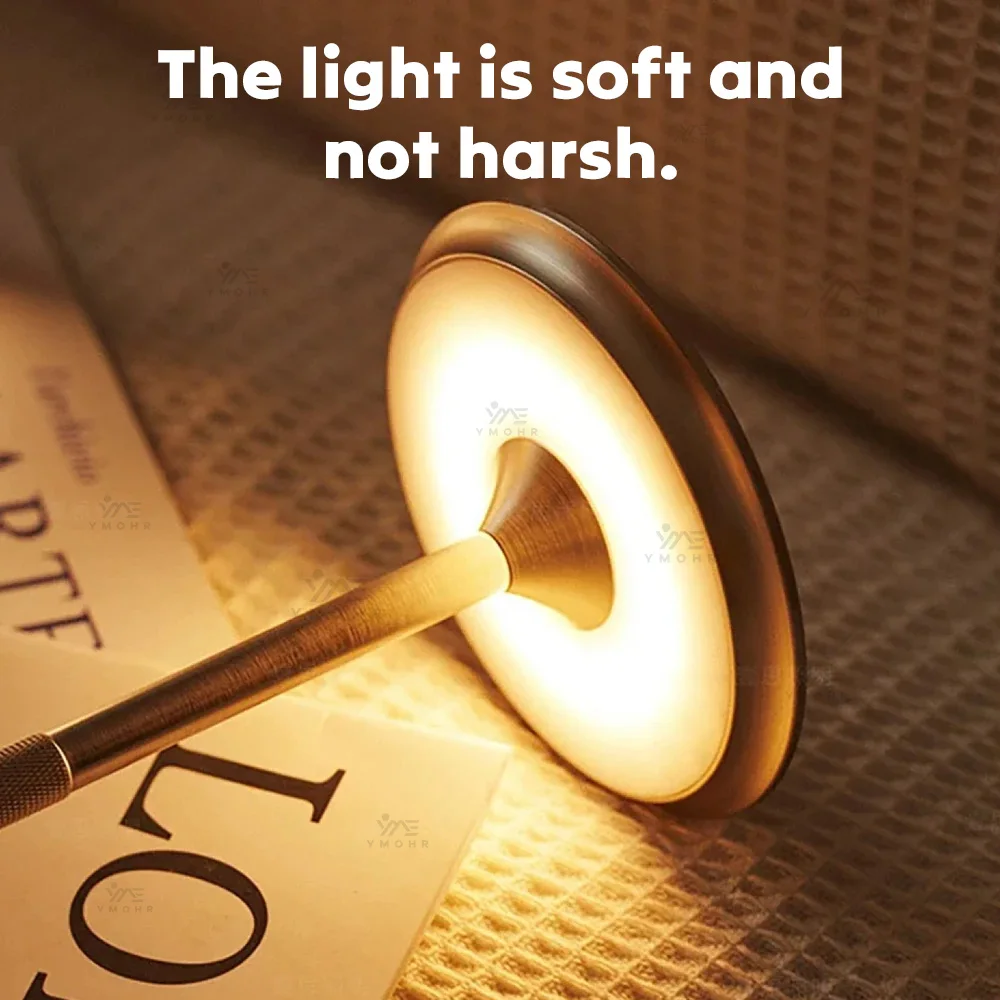 الصحن الطائر ضوء الليل مصباح مكتبي لاسلكي LED قابلة للشحن غرزة غرفة الديكور خمر اللمس المزاج ضوء للدراسة بجانب السرير مصابيح طاولة ضوء مستشعر هدية ديكور لغرفة الأطفال غرفة نوم بار اكسسوارات ديكور المنزل هالوين