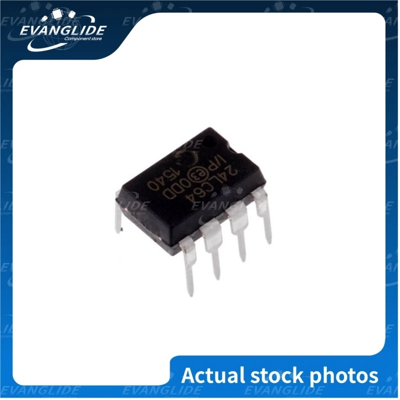 10 PSC/LOT 24LC64-I/P Orginal & New  MICROCHIP 24LC64-I/P SERIAL EEPROM MEMORY,64KBIT,900NS,2.5 TO 5.5V 8-PIN PDIP