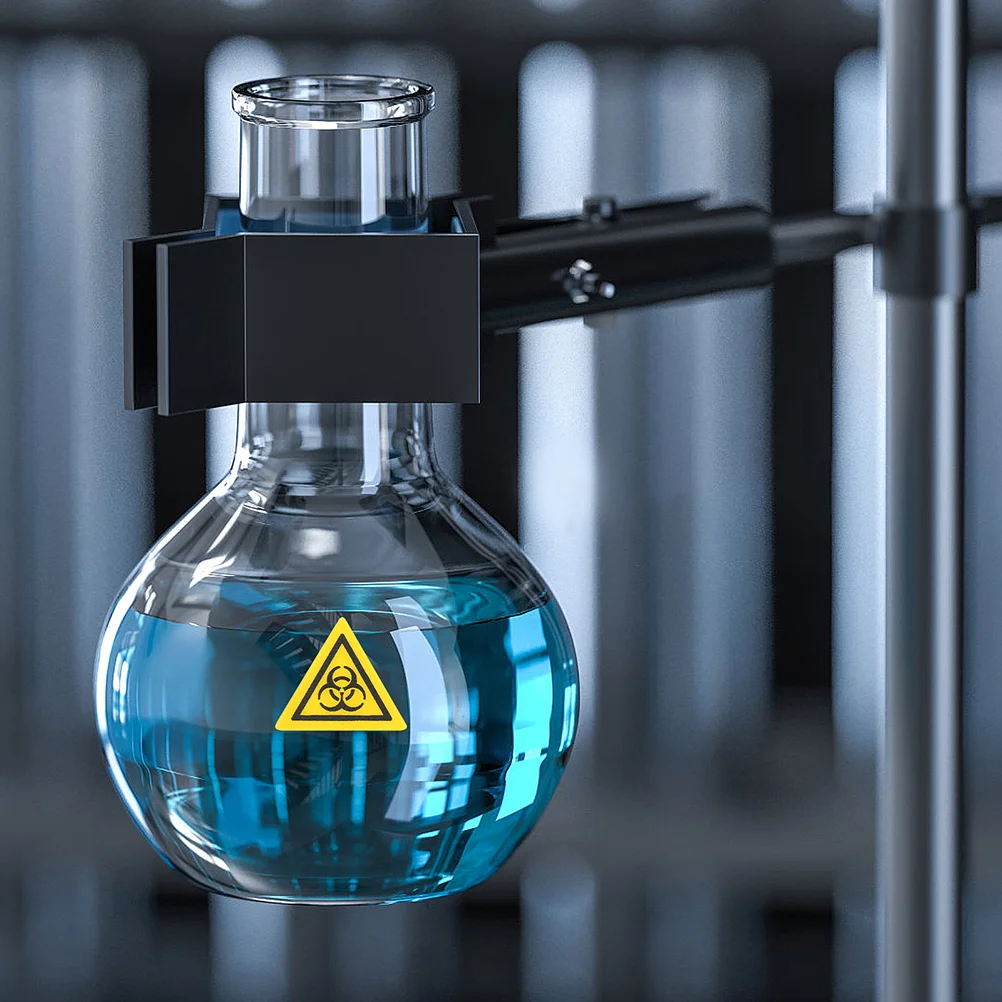 8 Pcs Hazardous Waste Decals Biosafety Sign Stickers Caution Neutral Biological Danger Labs Label