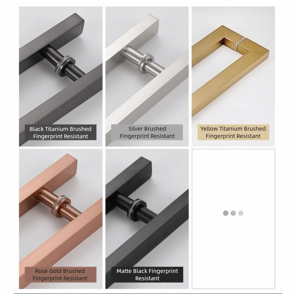 

Дверные ручки из нержавеющей стали, стеклянная дверная ручка, матовая квадратная трубчатая дверная ручка, утолщенная двухтактная ручка, дверная фурнитура