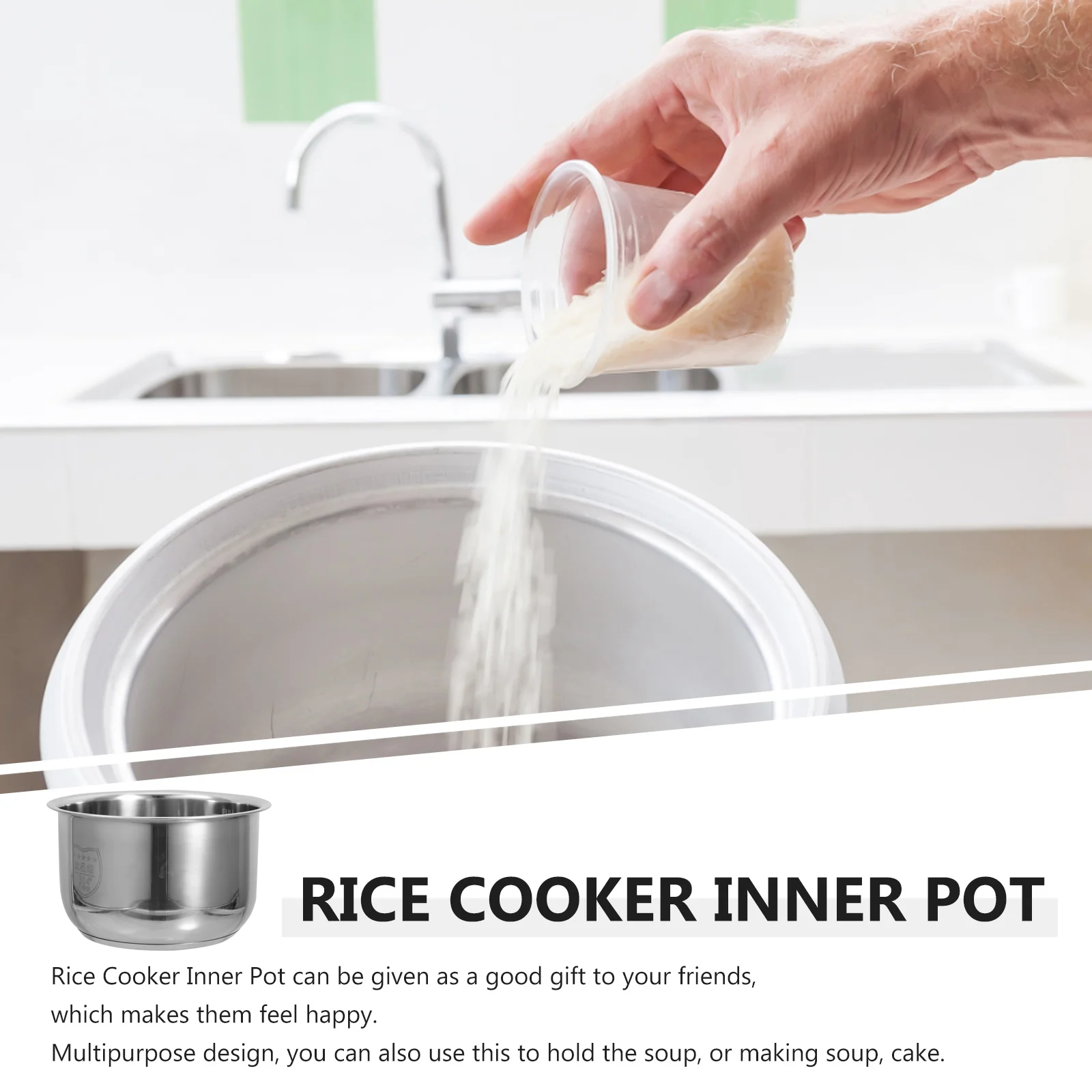 Sticky Rice Cooker Replace Liner Electric Accessory Replacement Pot Stainless Steel Tank Containers Instant