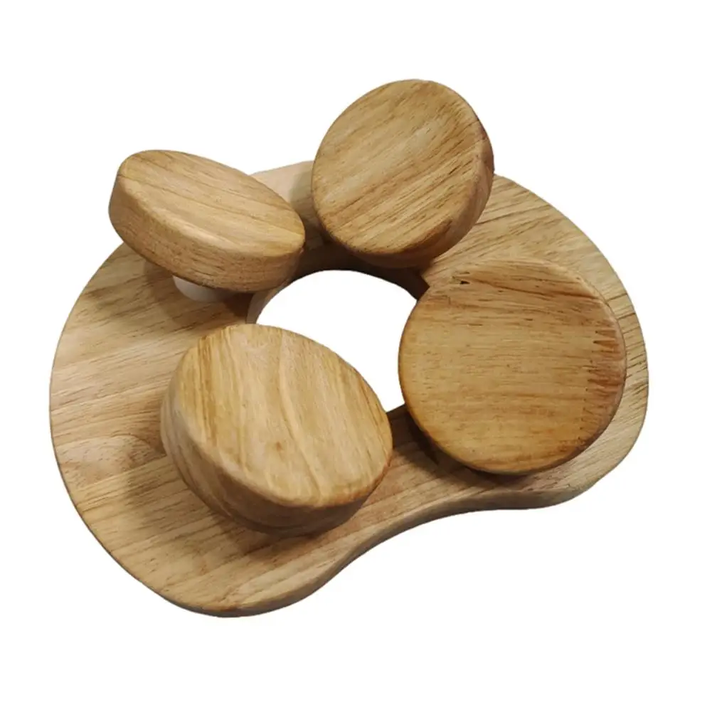 

Wooden Sauna Headrest with Rotatable Disc Ergonomic Head Support Neck Pillow for Home SPA Steam Room