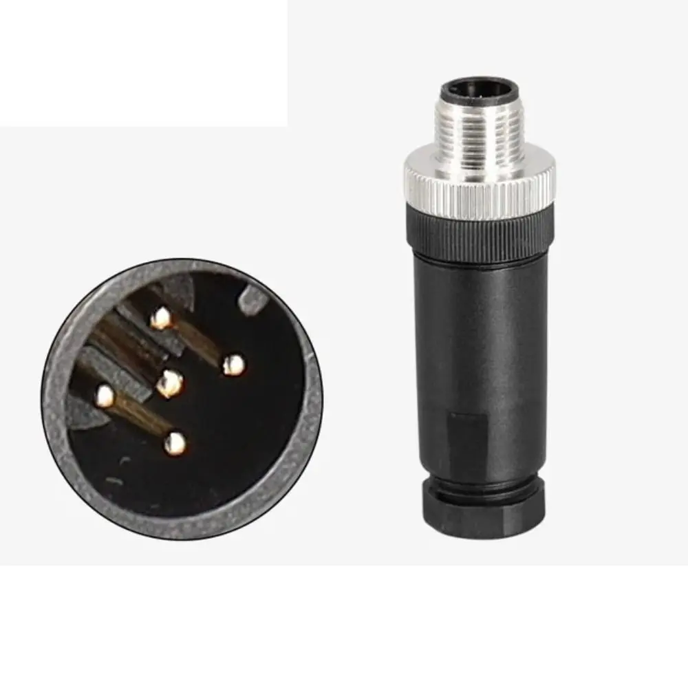 Male Female Socket M12 Sensor Connector Sensor Plug Connector Screw Threaded Coupling Straight M12 Sensor Cable Connector