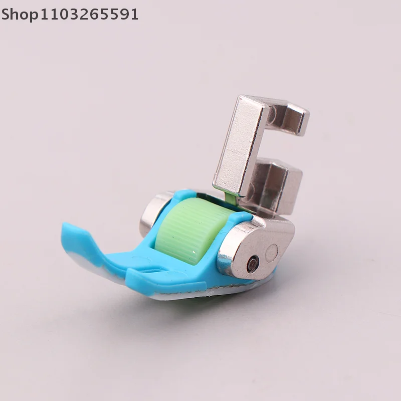 1 Pc Non-Stick Plastic Roller Presser Foot for Straight Stitch, Compatible with Household Pedal Sewing Machines