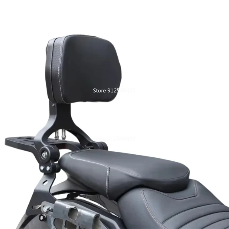 Multifunctional Folding Motorcycle Backrest with Tailframe for Benda Rock 250/GreyStone - Adjustable Driver and Passenger Backre