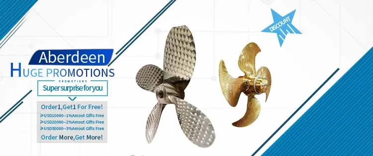 Brand New High-quality Bronze and Stainless Steel Outboard Propeller with Four Blades, Customizable