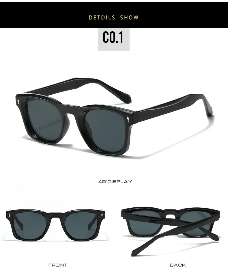 2025 Neue Quadratische Sonnenbrille für Herren, Modisches Schlichtes Design, UV400-Schutz, Geeignet für Verschiedene Szenarien – Detail 7