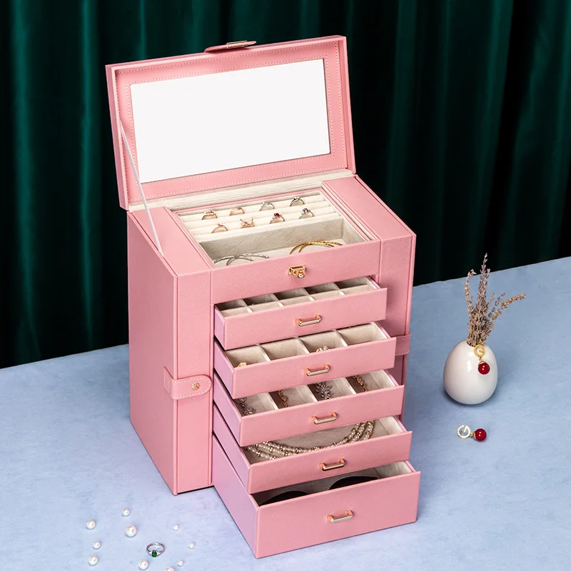 YFY Jewelry Storage Box Multi-layer Portable Earrings Earrings Ring Jewelry Jewelry Box Necklace Multi-layer