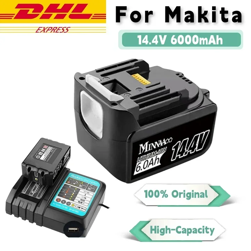 14.4V Rechargeable battery for Makita BL1430 Replacement LXT200 BL1415 194558-0 194559-8 194066-1 6000mAh