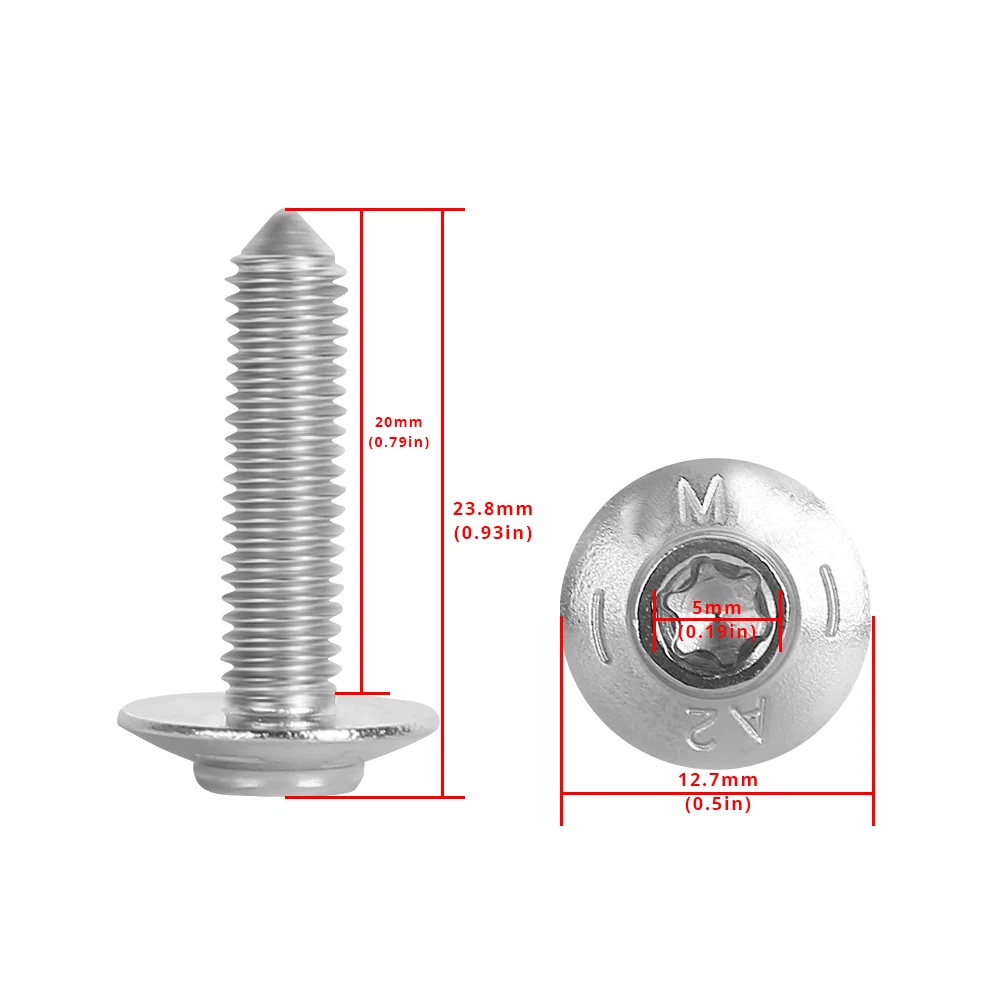 Viti carenatura carenatura moto M5 * 20 misura per BMW R1250GS R1200GS R1200RT R NINE T K1600GTL S1000RR F900XR C650GT F900R F850GS