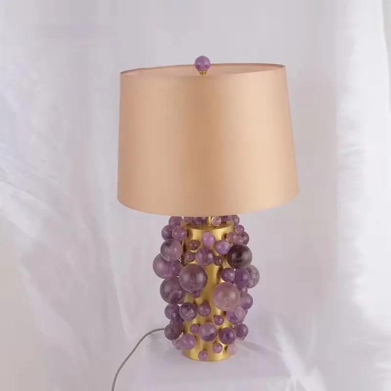 Nordic luxury natural desk lamp smart lighting creative indoor headboard bedside desk lamp
