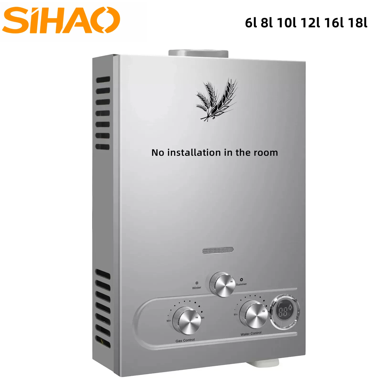 Aquecedor de água a gás de petróleo liquefeito SIHAO GLP 6L 8L 10L 12L 16L 18L Aquecedor de água de gás de petróleo liquefeito propano butano