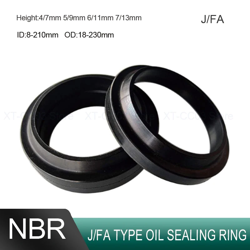 ID 8-210 مللي متر NBR النتريل المطاط J/FA نوع النفط الختم ل مكبس قضيب رمح الغبار النفط حلقة مانعة للتسرب الارتفاع 4/7 مللي متر 5/9 مللي متر 6/11 مللي متر 7/13 مللي متر