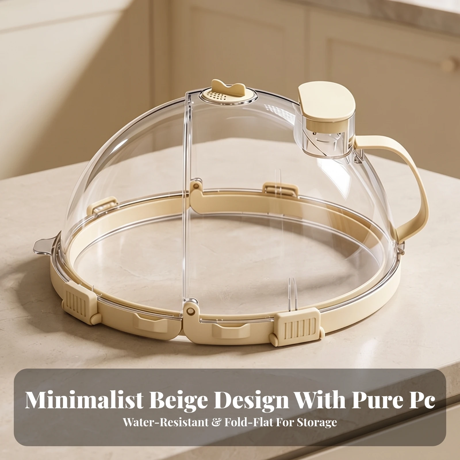 Microwave Food Cover with Handle Vented Microwave Splatter Cover with Handle Dishwasher-Safe Easy-Grip for Kitchen