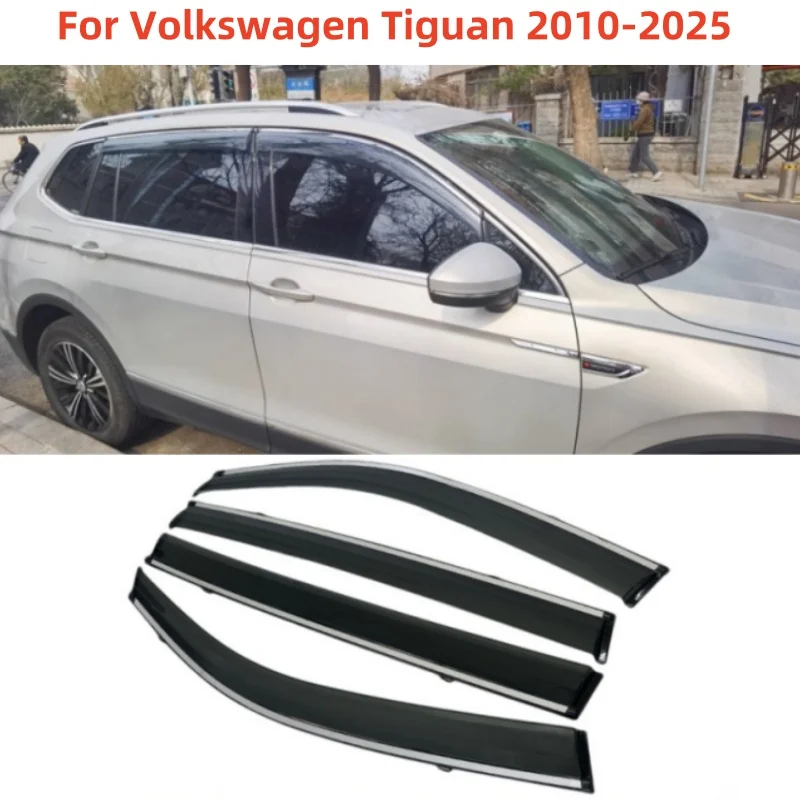 

Для Volkswagen Tiguan L Pro 2010-2015 2016 2017 2018 2019 2020 2021 2022 2023 2024 2025 оконный козырек от солнца и дождя, дефлектор