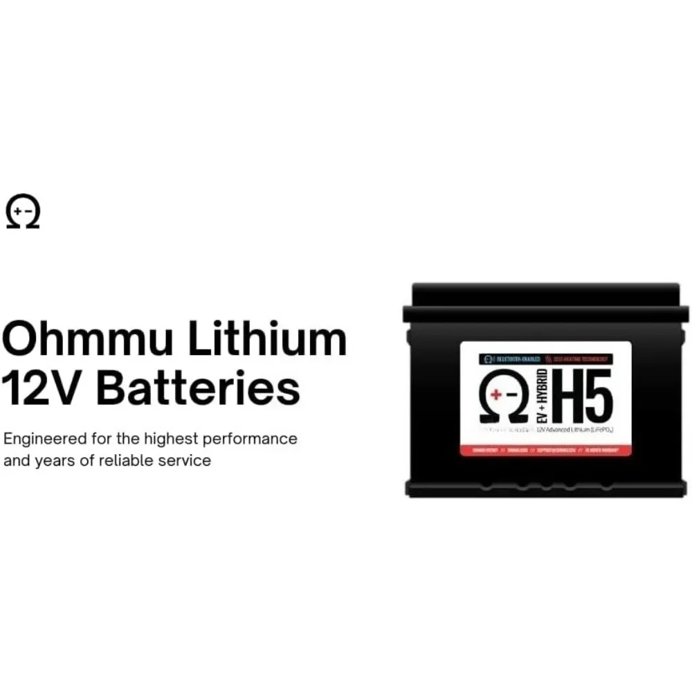 12V LiFePO4 Battery: Hummer EV - Bluetooth BMS, Self-Heating
