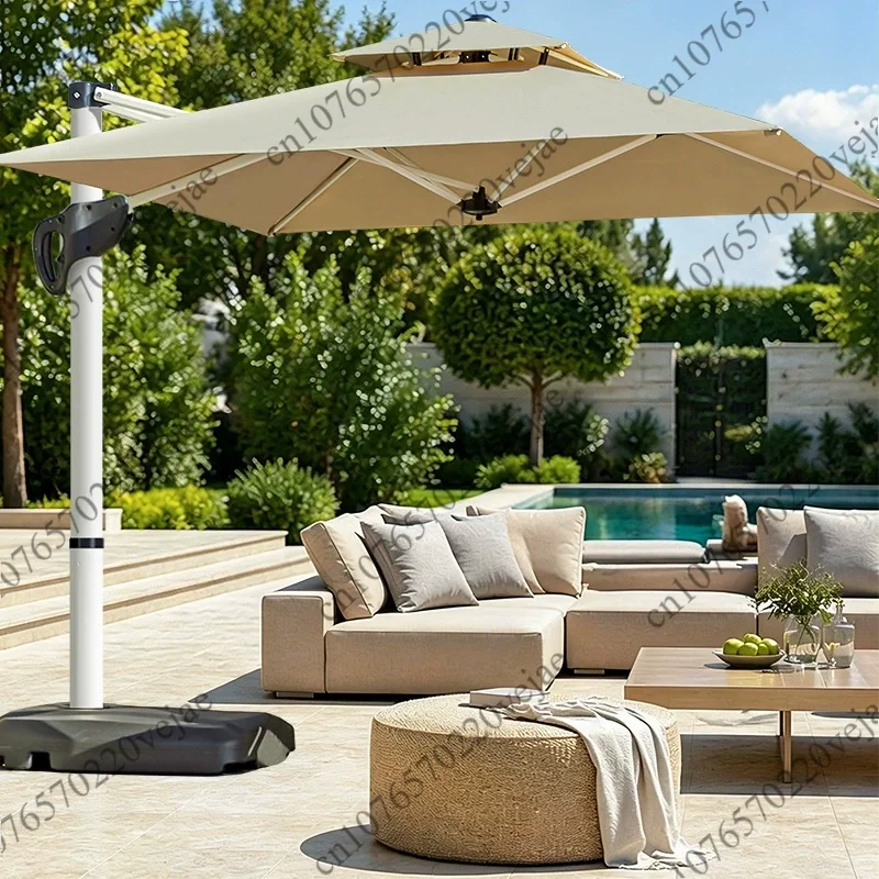 Large Outdoor Roman Parasol - Garden Umbrella Stand for Villa Balcony Shade Awning