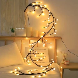 USB 48 Led Branch Lights With 8 Modes Bendable Rattan Design For Indoor Decor Perfect For Christmas Parties Garden Wall Lighting