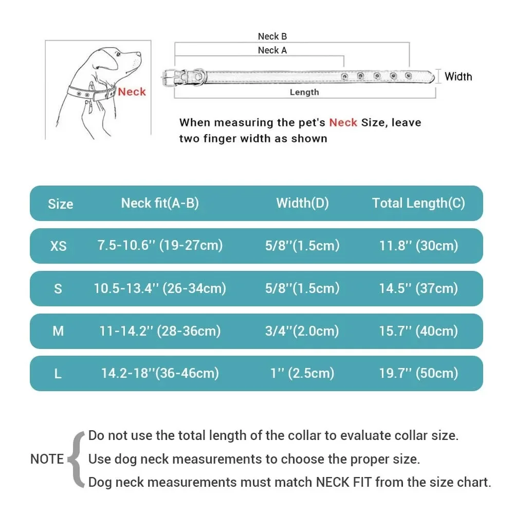 Paw Leather Durable Pet Dog Collars Puppy Pug Collars for Small Large Dog Chihuahua Cat Accessories Pet Collar for Small Dogs