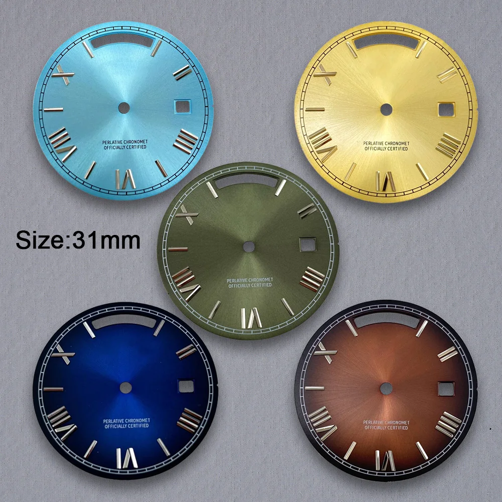 31 ミリメートル S ロゴダイヤル曜日と日付アラブサンレイダイヤル 8285 ムーブメントに適した高品質時計修正アクセサリー