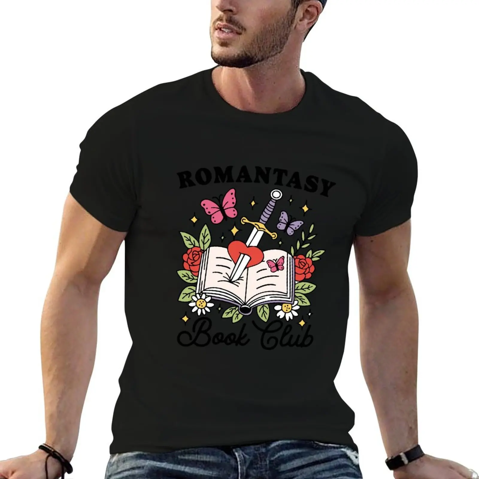 

Romantasy Book Club T-Shirt man t shirts cotton t shirt man casual printed t shirts for man T-shirt