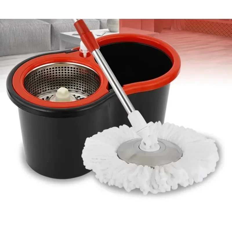 Replacement Automatic Mop Spin Cleaning Home Tools For Mop Revolving Stainless Steel Household Floor Mop