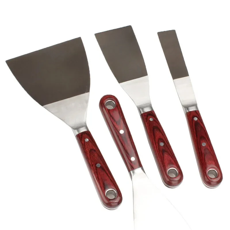 1pcs High Quality Stainless Steel Wooden Handle Putty Knife Cleaning