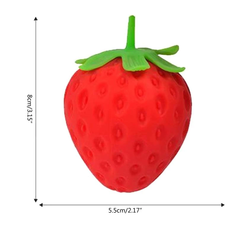 مزحة الفراولة نموذج إصبع اليد ضغط لعبة القلق تململ إضافة لعبة العلاج 15UB #6