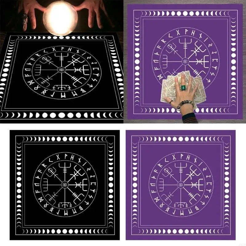 Square Flannel Tarot Altar Cloth Card Board Game Astrology Oracles Card Pad Table Covers Card Mat Divination Tablecloth 