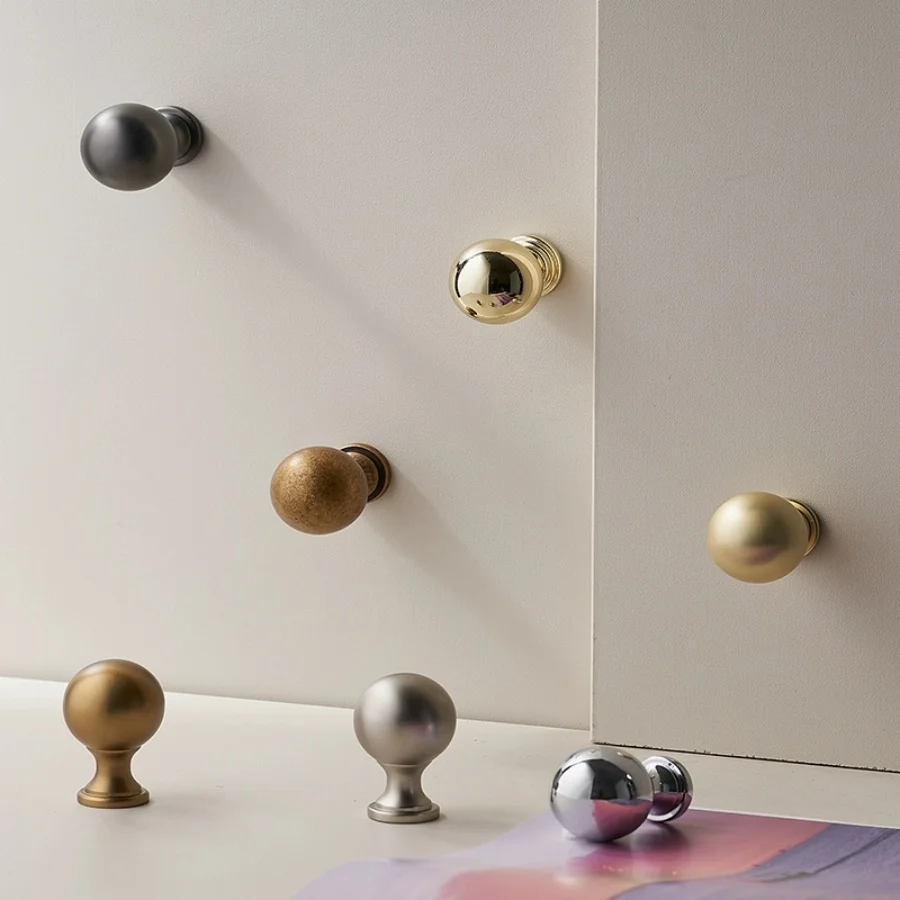 

Modern Simple Drawer Round Knobs Multiple Funiture Cabinet Handles Wardrobe Knoib Round Cupboard Door Knobs