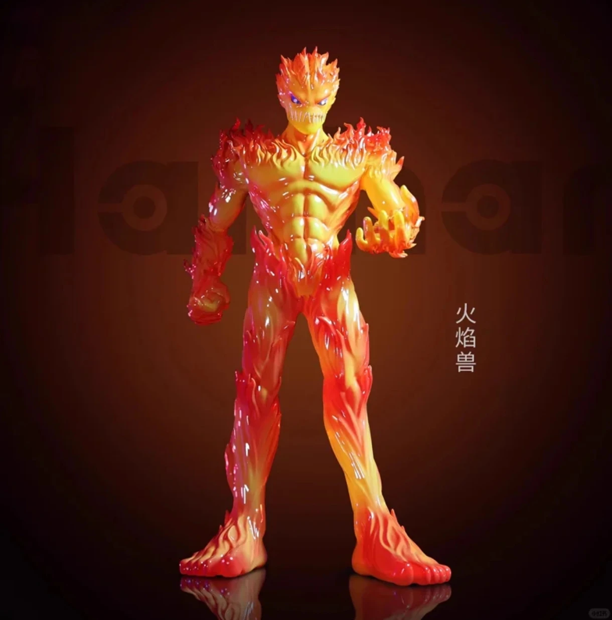 

Anime figurines Digimon Flame Beast-19.5CM PVC S+Glossy Oil Fully Painted Handmade Ornament Statue Premium Gift ﻿
