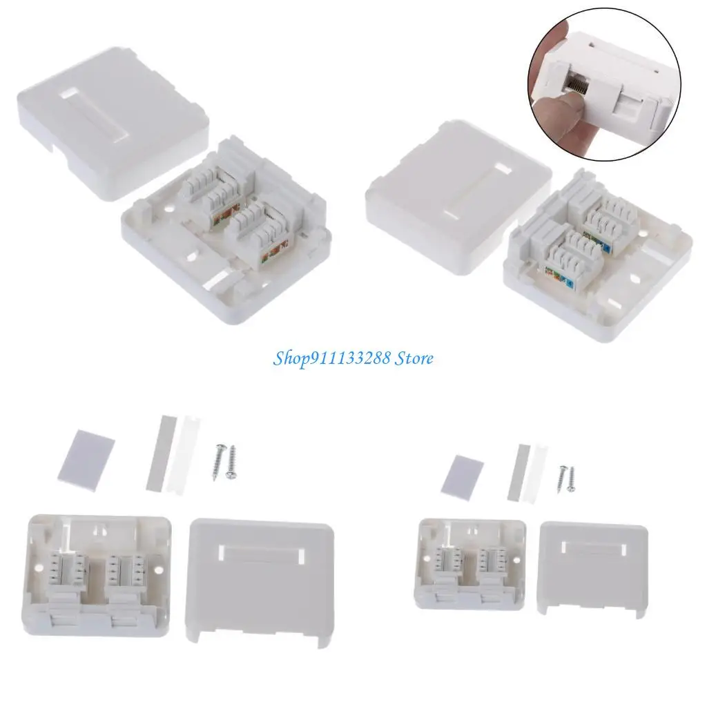 

G88D Настенная розетка для лицевой панели с двумя портами Сетевая телефонная панель LAN Разъем RJ45