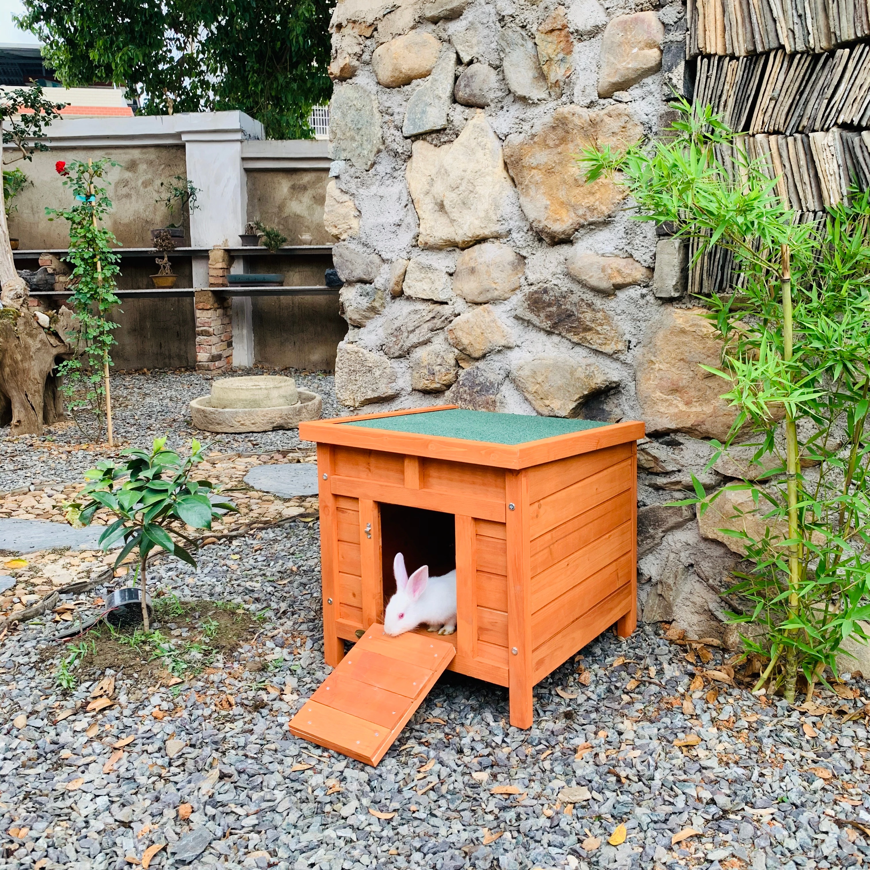 

SUNNYZOO Cheap box shape rabbit hutch wooden rabbit cages bunny house