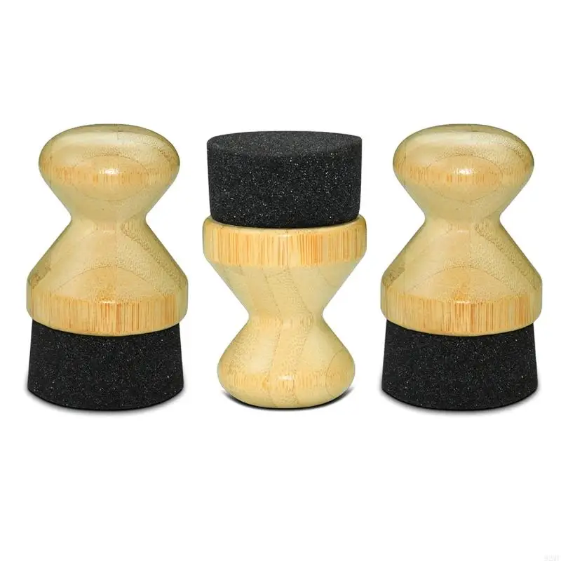 92MF 3Pieces Effective Bamboos Oil Wax Applicator for Food Grade Mineral Oil on Cutting Boards and Kitchen Tool