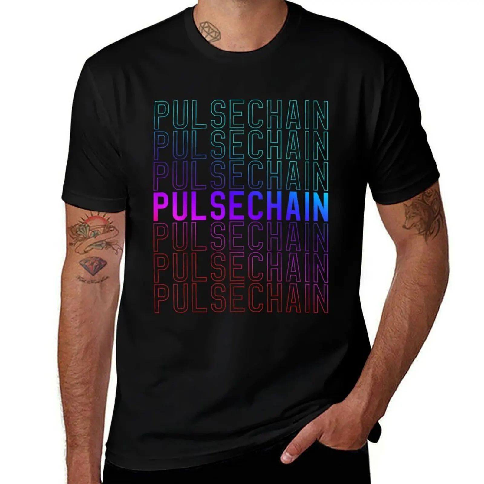 PulseChain - PulseChain Crypto HEX Cryptocurrency PLS Sacrifice It All T-Shirt Basic Short Sleeve Cotton Blend T-Shirt
