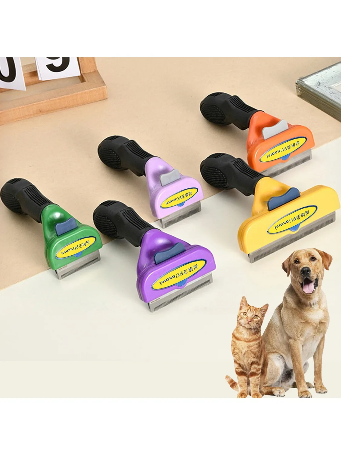 Brosse pour chien, accessoires de toilettage, dissolvant de nœuds de poils d'animaux, grands chiens et chats, cheveux courts et longs, peignes Anti poux, fournitures de soins capillaires pour chat