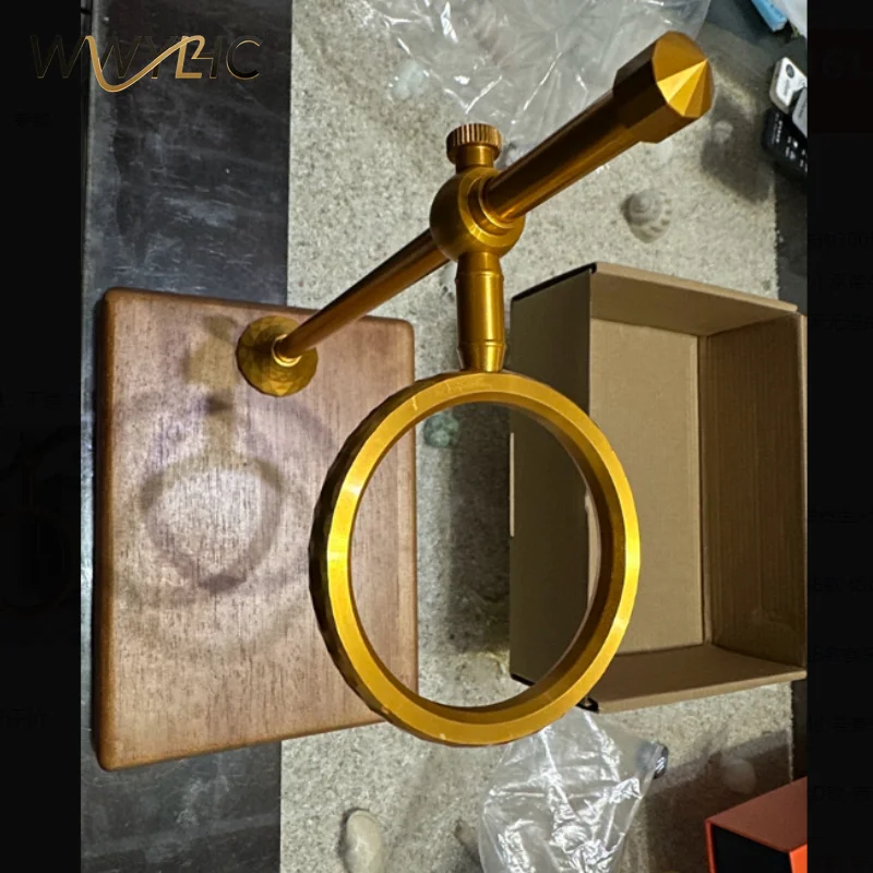 

Suitable for Hand Brewed Coffee Filter Cup Bronze Solid Wood Base Aluminum Alloy Bracket Cup Holder