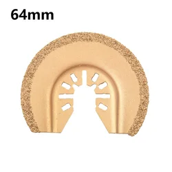 64mm 멀티 톱 블레이드 퀵 체인지 진동 반원형 다이아몬드 커팅 디스크 전동 공구 용 멀티 툴 목공 스톤